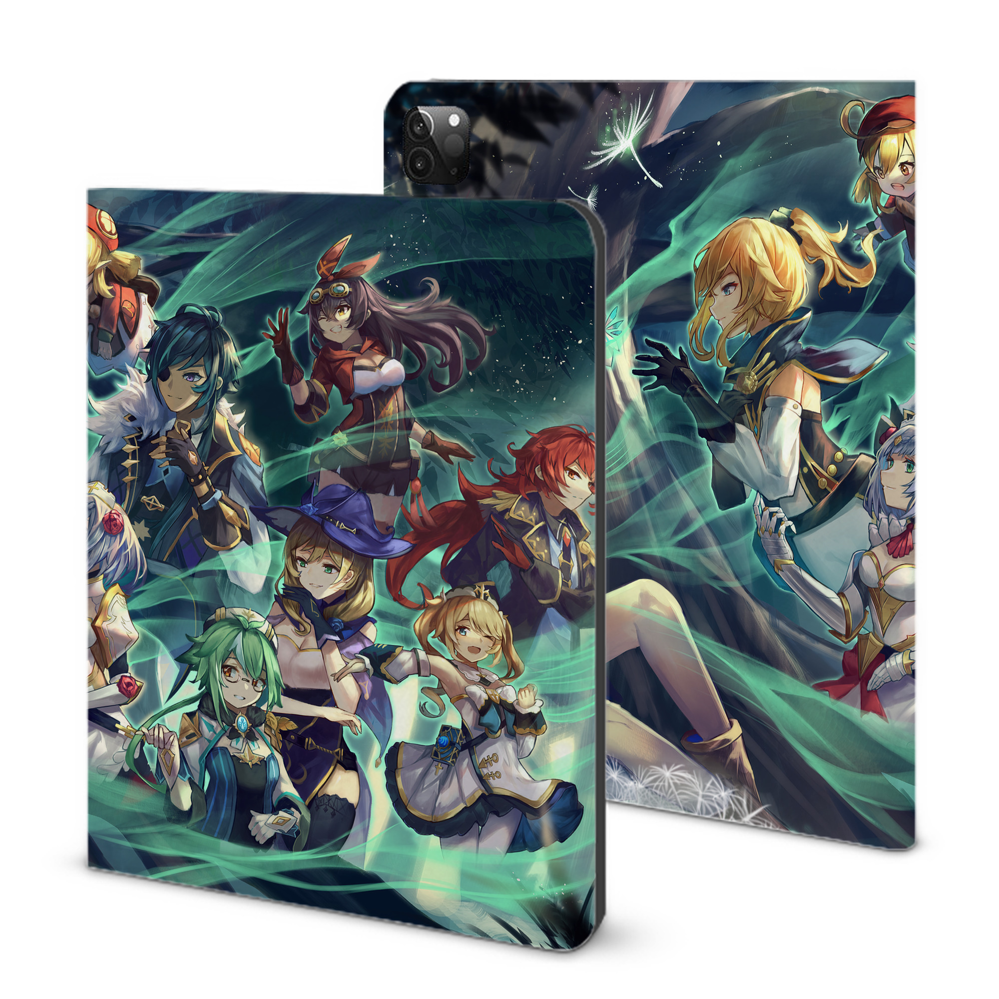 げんし神 genshin IPadケース ペンホルダー付き ブックスタイルデザイン